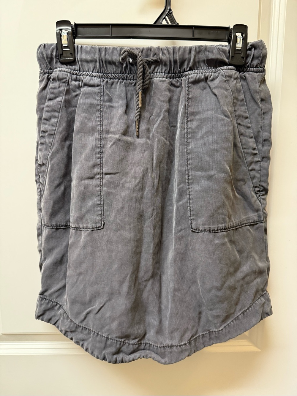 Anthropologie Gray Lyocell Drawstring Utility Skirt XS
